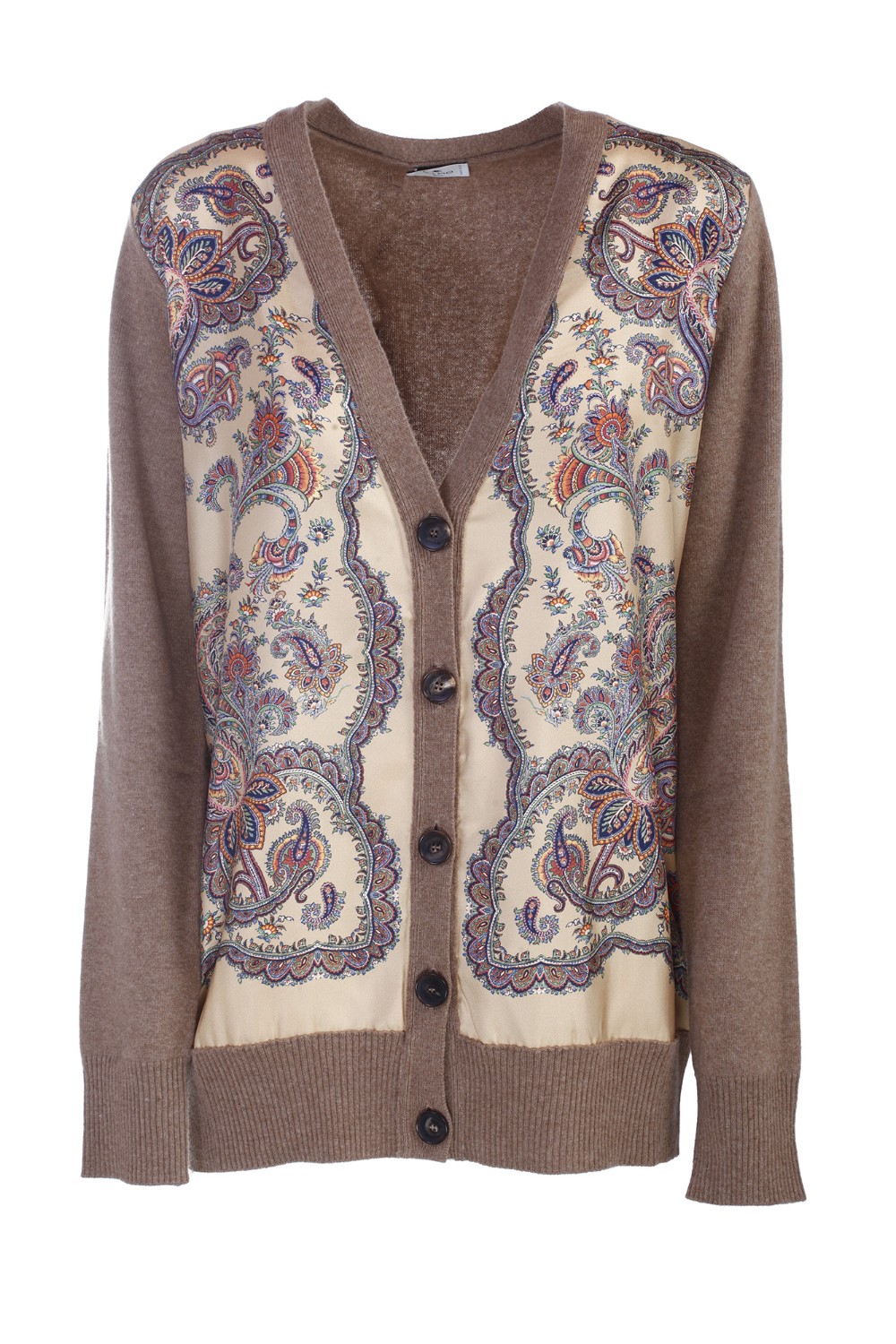 shop ETRO Saldi Cardigan: Etro cardignan con inserti in seta.
Cardigan in lana e cachemire, caratterizzato da un inserto in seta a pannello, decorato con stampa Paisley ornamentale.
Tessuto fantasia: 100% seta.
Vestibilità regular.
Scollo a V.
Chiusura monopetto con bottoni.
Bordi a costine.
Composizione: 70% Lana 30% Cashmere.
Made in Italy.. 11664 9212-0800 number 8565280